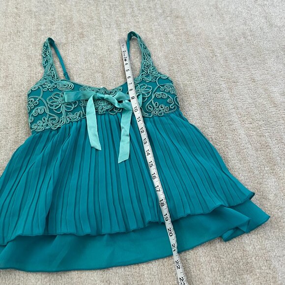 Vintage Y2K Oh Yes Fairy Babydoll Sleeveless Pleated Blouse Top M - Picture 5 of 8